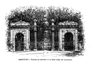 La Casa del Labrador en un grabado de principios del siglo XX
