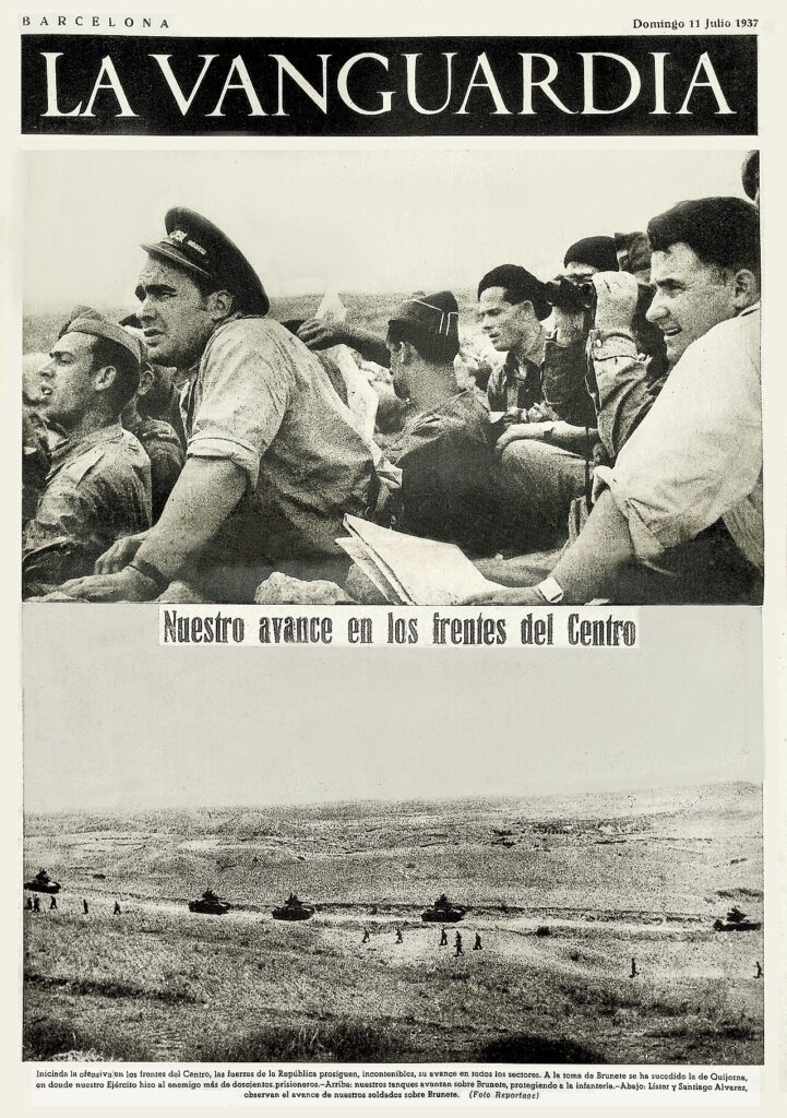 Portada de La Vanguardia del 11 de julio de 1937 sobre la batalla de Brunete