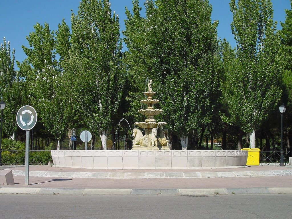 Fuente en un parque de Brunete