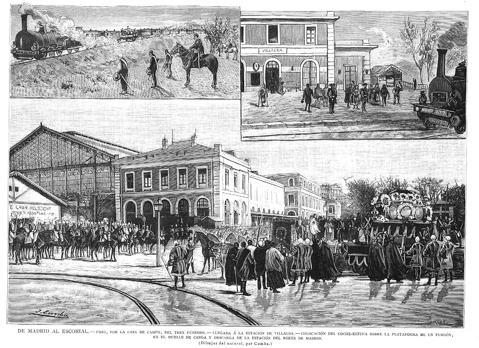 «De Madrid al Escorial», ilustración de Juan Comba de 1885