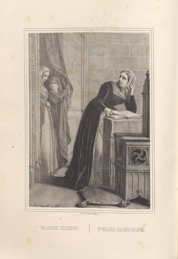 Beatriz Galindo, la Latina, en un grabado de 1868