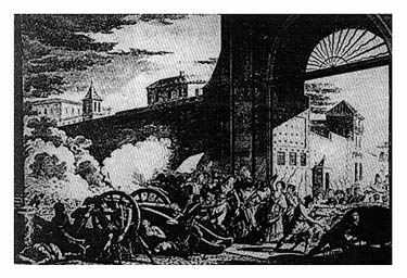 Grabado de López Enguídanos de 1813 sobre las jornadas del 2 de mayo de 1808
