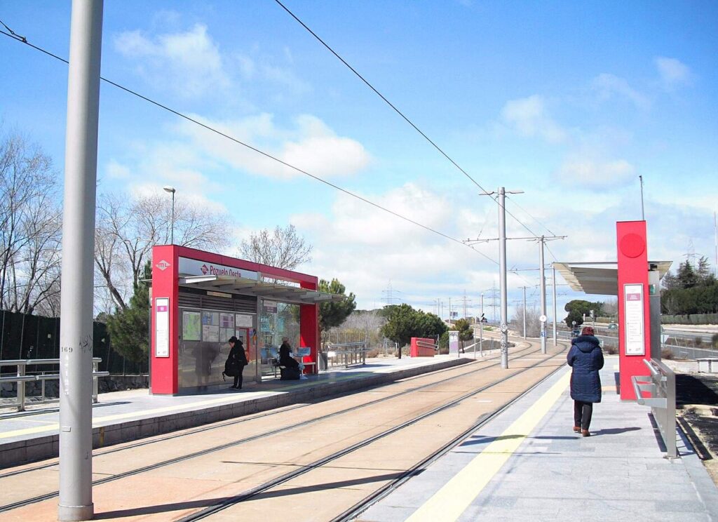 La parada Pozuelo Oeste del Metro Ligero 2
