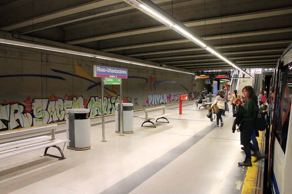 La estación de metro de Rivas-Urbanizaciones, en Covibar