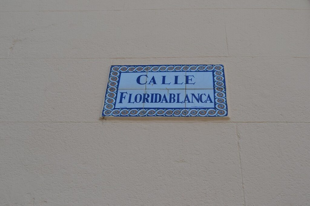 La calle de Floridablanca, una de las principales del casco histórico
