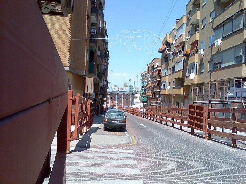 La calle Estafeta, parte del recorrido de los encierros