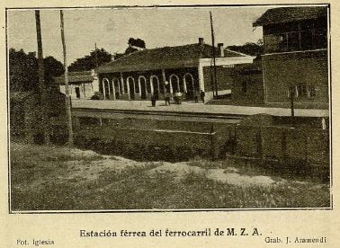 La primitiva estación de Vallecas, abierta en 1859 en la línea de Madrid a Zaragoza