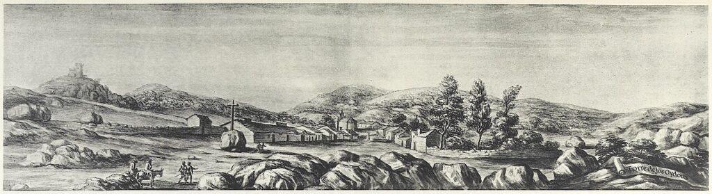 Torrelodones en el dibujo de Pier Maria Baldi de 1668, la imagen más antigua que se conoce del pueblo