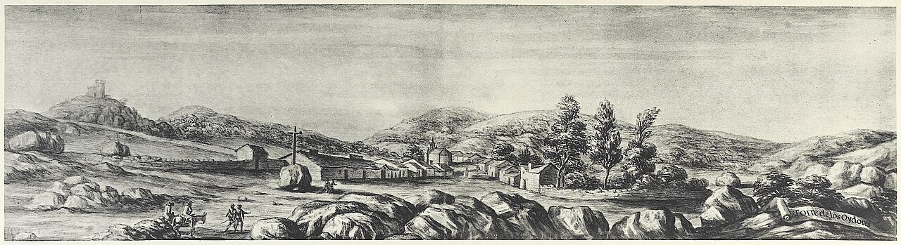 Torrelodones en el dibujo de Pier Maria Baldi de 1668, la imagen más antigua que se conoce del pueblo
