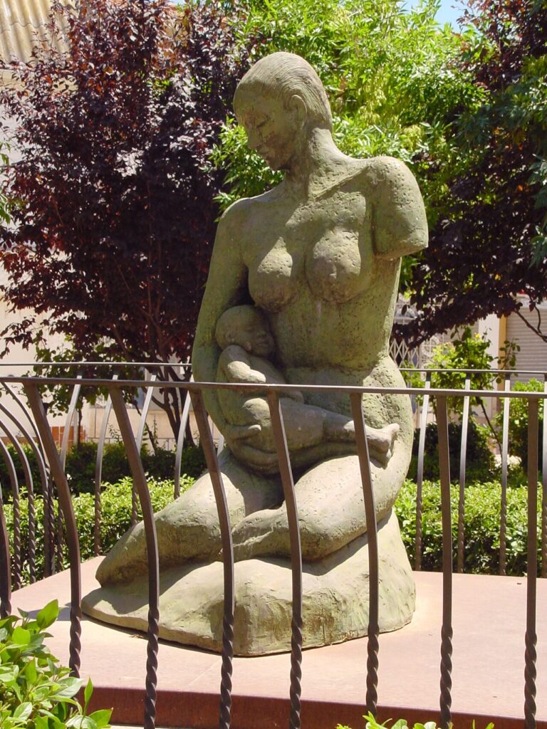 Una escultura en las calles de Velilla