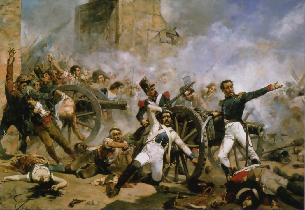 La defensa del Parque de Artillería de Monteleón el 2 de mayo de 1808, en un grabado de 1884
